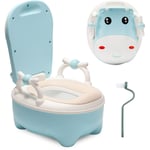 Pot Bébé de 0 à 6 ans Pots d'entraînement pour Enfants avec pu Sièges de Toilettes & Potty de Chambre Extensible Toilette - Bleu - Einfeben