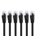 Yauhody CAT 6 Ethernet Cable 1m Ethernet Cable Black 6Pack 1m Network Cable High