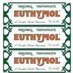 3x Euthymol Original Toothpaste 75ml