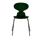 Fritz Hansen - 3101 Myran 4 ben, Lackad, Evergreen, Underrede Svart - Matstolar - designer_arne_jacobsen - Grön - Metall/Trä