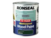 Ronseal 10 Year Weatherproof Wood Paint Racing Green Gloss 750Ml RSL38778