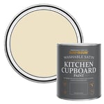 Rust-Oleum Cream Scrubbable Kitchen Cupboard Paint in Satin Finish - Featherstone 750ml