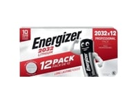 Knapcellebatteri, Energizer Lithium, Cr2032, 12 St