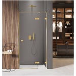 Otitec - Porte de douche 80 cm doré pivotante droite miami gold