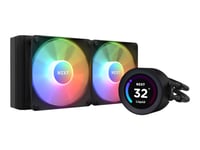 Nzxt Kraken Elite 240 Rgb - Væskekjølesystem For Prosessor - Med Lcd-Skjerm - (For: Am4, Tr4, Strx4, Lga1200, Lga1700, Am5, Lga115x Socket) - Kobber - 120 Mm - Matt Svart