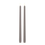 Uyuni Lighting - Taper Candles slim LED-kronelys 2,3x32 cm 2 stk sandstone