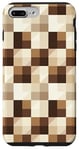 Coque pour iPhone 7 Plus/8 Plus Motif vichy marron à carreaux mélanine Pride