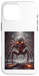 Coque pour iPhone 16 Pro Max monstre en colère moitié hommes moitié araignée scène horreur effrayant cool