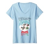 DreamWorks Madagascar Penguins Crashing Through the Snow V-Neck T-Shirt