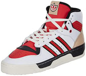 Adidas Homme Rivalry Hi Sneaker, FTWR White/Glory Red/Core Black, 40 2/3 EU