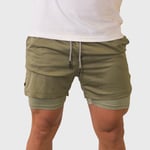 WTWM Mr. Workout funksjonell treningsshorts - L / Army Grønn