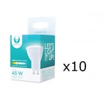 LED-lampe GU10, 7W, 230V, 4500K, 10-pak, Hvid neutral