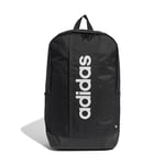 adidas Unisex LINEAR BACKPACK, black/black/white, One Size