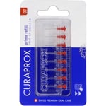 Curaprox Prime Refill, Brossette interdentaire cylindrique, recharge, 0,7 mm, rouge (ref. 6 pc(s)