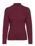 Selected Femme Slfginny Ls High Neck Top Noos Burgundy