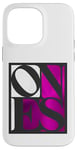 Coque pour iPhone 14 Pro Max Rose One Of Them Ones Couleur rose Graphique blanc