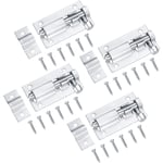 Ahlsen - 4 Pcs Verrou de Porte, Loquet Porte Coulissante, Serrure Porte Coulissante, Serrure de Porte, Boulons de Verrouillage de Porte, Targette en