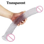 AUCUNE Sextoy,43*5.5CM longue gode avec ventouse réaliste pénis grande bite Sex Toy pour femme géant grosse - Type Transparent 5.5cm