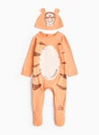 Winnie The Pooh Unisex Tigger Orange Sleepsuit & Hat Newborn