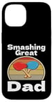 Coque pour iPhone 14 Drôle Smashing Great Dad Ping Pong Lover Game Winner Retro