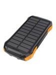 Choetech B658 Solar power bank 2x USB 10000mAh Qi 5W (black-orange) Powerbank - musta - 10000 mAh