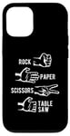 iPhone 15 Rock Paper Scissors Table Saw Game Gamers Paper Gaming Case