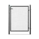 Portillon grillagé en acier galvanisé maille 50 x 50 passage 1m x 1m75 Gris anthracite