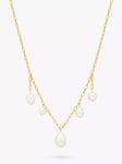 Estella Bartlett Pearl Drop Necklace, Gold