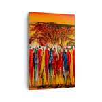 Impression sur Toile 80x120cm Tableaux Image Photo Afrique tribu Art Decoration