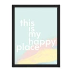 Wee Blue Coo This Is My Happy Place Wall Large Framed Art Print Poster Wall Decor 18x24 inch