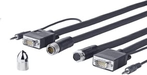 VIVOLINK Pro Cross Wall - VGA / lyd-kabel - 15 m