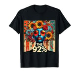 The 92% Percent Black Women Floral Design For Women Girl T-Shirt