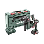 METABO pack Perceuse visseuse BS 18 LT BL et Marteau perforateur BH 18 LTX BL 16 - Coffret de rangement et chargeurs.