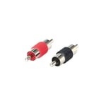 Skjøtestykke for RCA-kabel, 2pk RCA (m) - RCA (m)