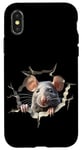 iPhone X/XS Mouse Hole Peeking Mice Cute Mouse Costume Boys Girls Men Case