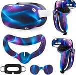 Accessories for Oculus Quest 2, VR Accessory Set for Meta Quest 2, Include Controller Grip Leather Cover, VR Shell Cover, Face Cover, Lens Cover and 10PCS Disposable Eye Cover