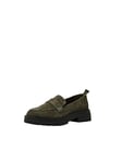 ESPRIT Femme Modischer Chunky Damen Mocassins Penny, 350/Khaki Green, 39 EU