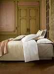 De Witte Lietaer Bumblebee Parure Percale Luxe Housse de Couette + Taies d'oreiller, Coton, Blanc/Beige Sand, 140x200 cm