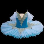 Girl's Professional Balett Tutu Klänningar Balett blue2 150cm