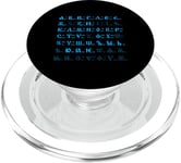 Lettres cyrilliques de l'alphabet russe bukwiza russkaja futbolka PopSockets PopGrip pour MagSafe