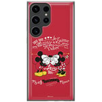 ERT Group Coque de téléphone Portable pour Samsung S23 Ultra Original et sous Licence Officielle Disney Motif Mickey & Minnie 005 Parfaitement adapté à la Forme du téléphone Portable, Coque en TPU