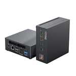 NiPoGi АMD Ryzen 7 3750H Mini PC Gamer, 16 Go DDR4 Dual Channel 512 Go M.2 SSD Mini Ordinateur, Graphique Radeon RX Vega 10, HDMI+DP+Type-C 4K Triple Display, RJ45-LAN, WiFi 5, BT 4.2.