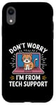 Coque pour iPhone XR Funny Tech Support Chat Humour Logiciel de cybersécurité pour ordinateur portable