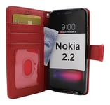 New Standcase Wallet Nokia 2.2 (Röd)