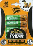 JCB AA NiMH Rechargeable Batteries Jcb Aa 1200MAH Rechargeable Batteries Card O