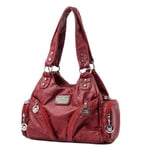 Axelväska Crossbody-väska VINRÖD Wine red