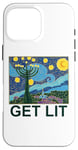 iPhone 16 Pro Max Get Lit Happy Hanukkah Menorah Candles Candelabrum Hebrew Case