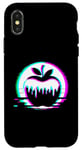 Coque pour iPhone X/XS Apple Glitch - Amateur de fruits de pomme vintage