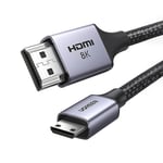 Ugreen Mini HDMI til HDMI 2.1-kabel, 8K, 1m - Grå