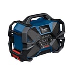 Bosch Professional 18V/12V System de Bosch Radio électrique sans fil GPB 18VH-6 SRC (chargeur Intool 18V/12V, ouvre-bouteille, 2 piles AAA, film protection de l'écran, sans batterie/chargeur)